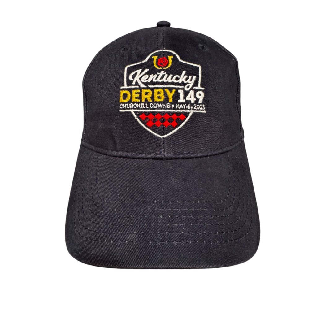 Kentucky Derby Mens Ahead Black Kentucky Derby Solid Adjustable Hat